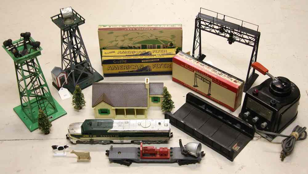 Appraisal: TRAIN SET ACCESSORIES - American Flyer Train Items with some