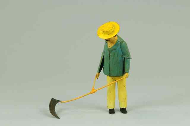 Appraisal: MARTIN WEED MOWER France c hand painted figure of man