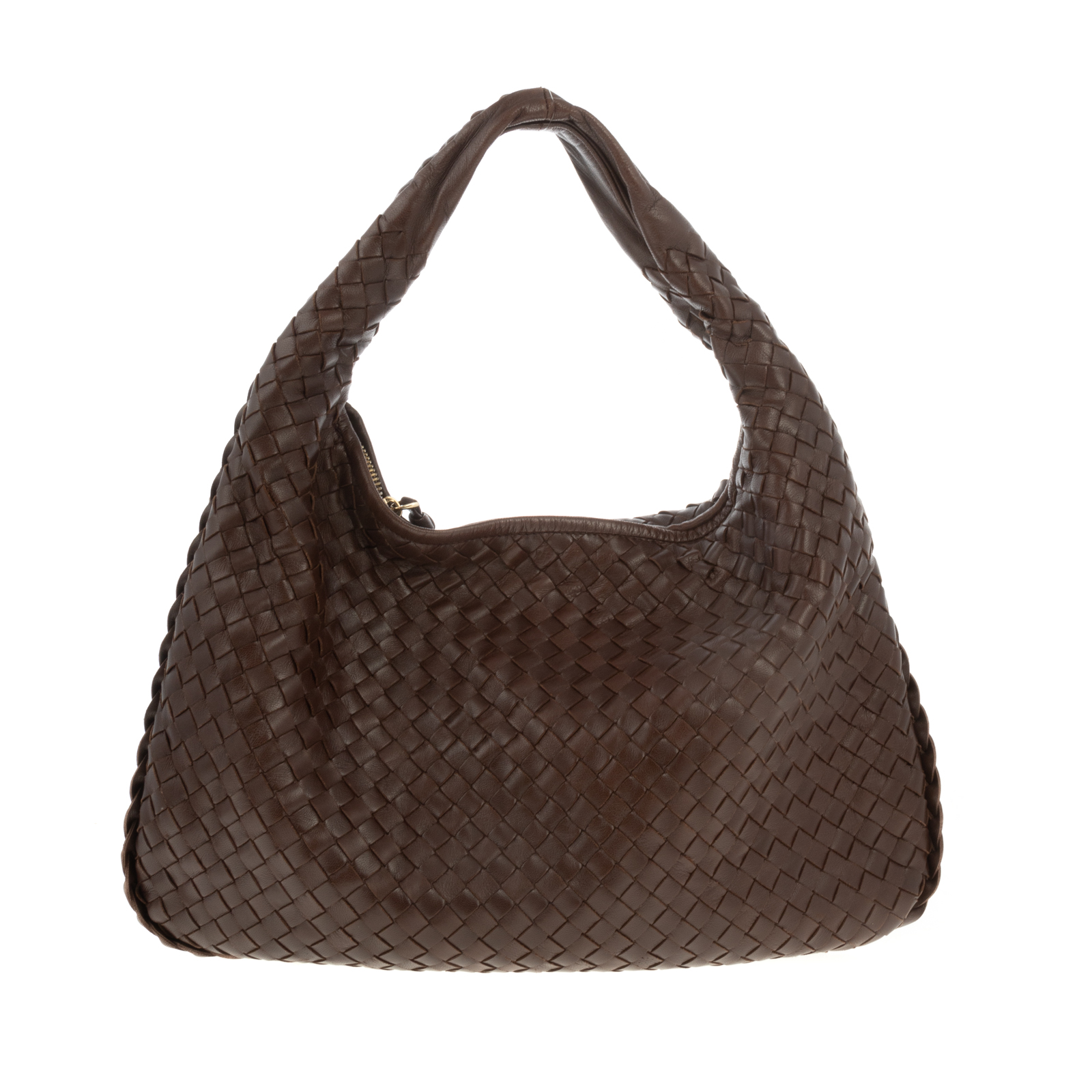 Appraisal: A BOTTEGA VENETA INTRECCIATO HOBO SHOULDER BAG A brown Intrecciato