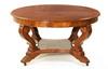 Appraisal: DINING TABLE - Circa diameter Classical mahogany dining table Thumbnail