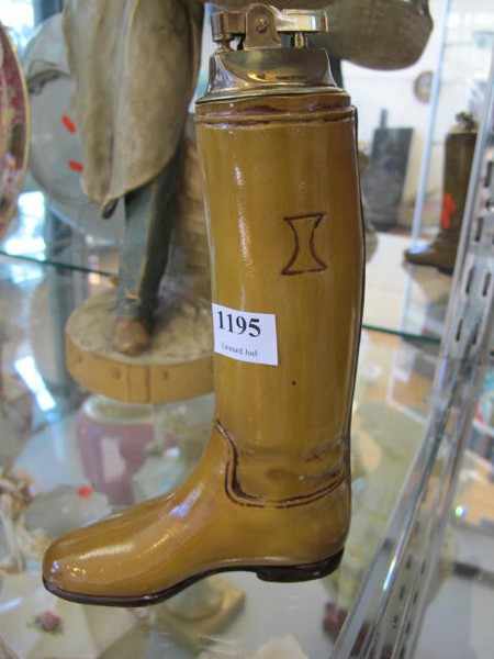 Appraisal: NOVELTY RIDING BOOT TABLE LIGHTER