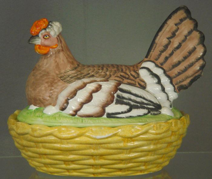 Appraisal: Staffordshire pottery hen on nest early th c l h