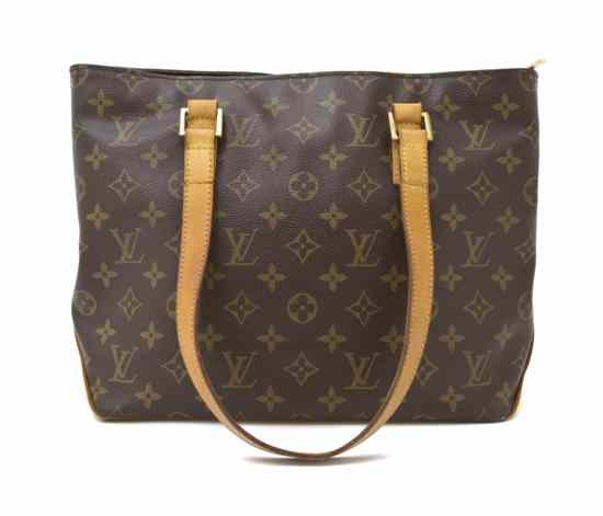 Appraisal: A Louis Vuitton Monogram Canvas 'Cabas Piano' Bag two leather