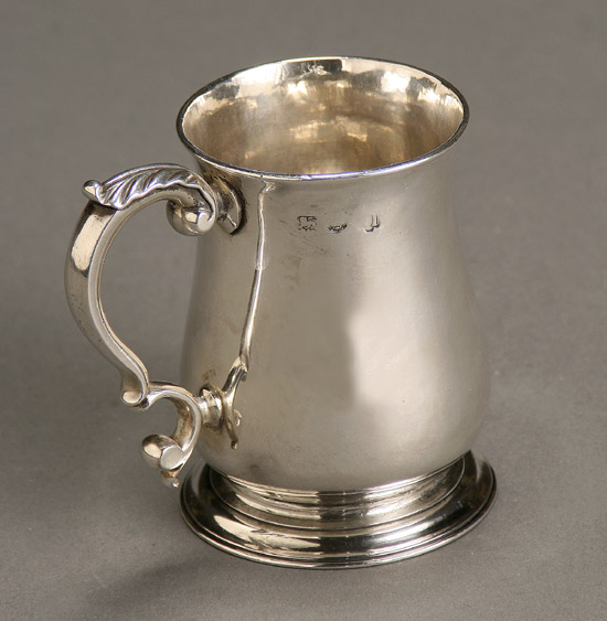 Appraisal: George II Silver Mug Lacking Maker's Mark London Having a