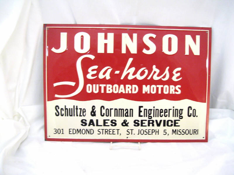 Appraisal: Johnson Sea-horse Outboard Motors Tin Ad Sign Tin advertising sign