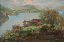 Appraisal: Ciro Italian th Century Landscape Oil on canvas by Italian