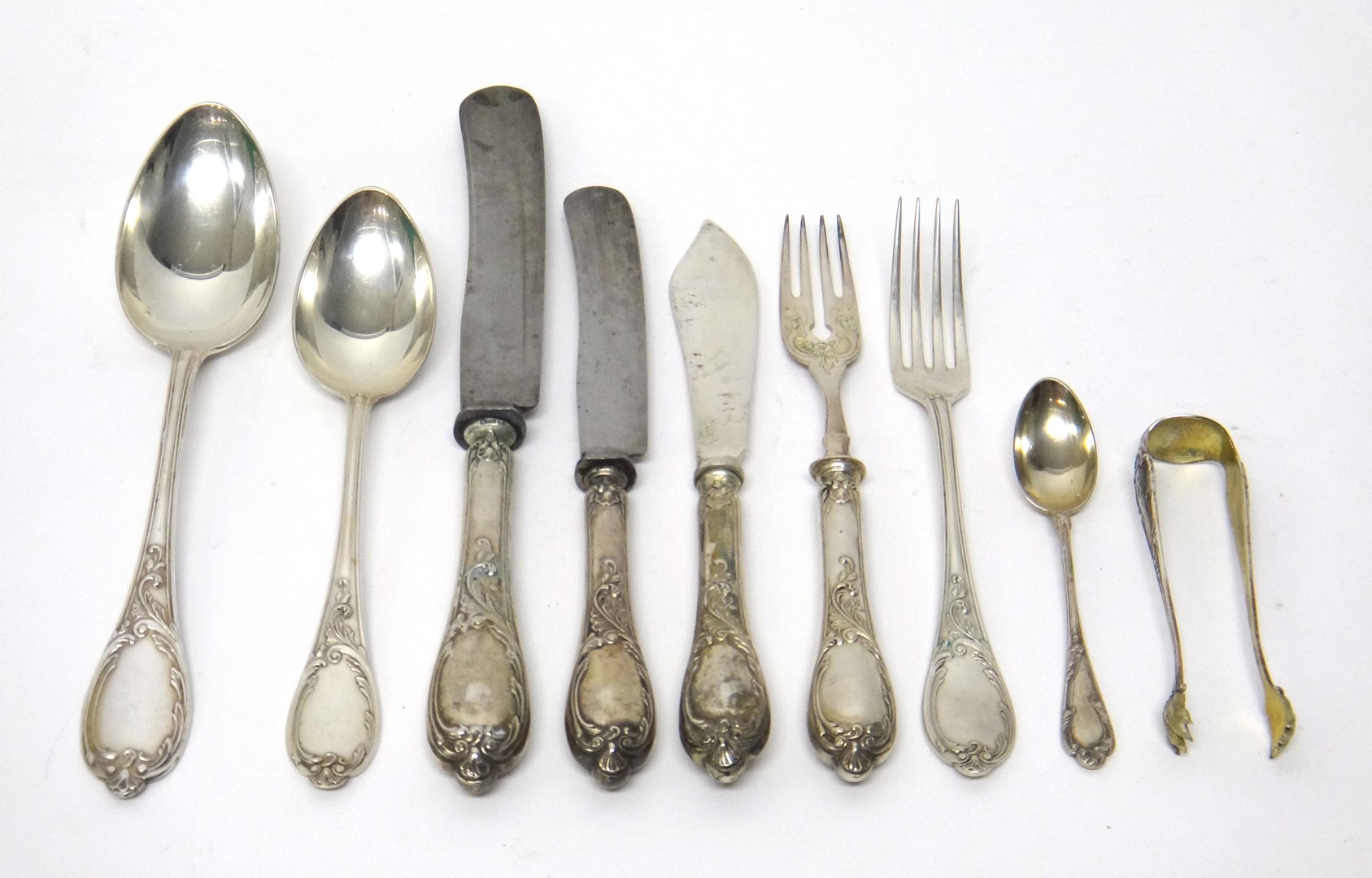 Appraisal: A German silver flatware service mark of Hessenberg circa with