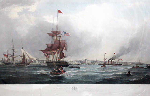 Appraisal: JAMES CARTER AFTER GEORGE CHAMBERS'The Port of Liverpool' hand-coloured engraving