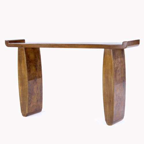 Appraisal: ITALIAN Burl veneer console table x x