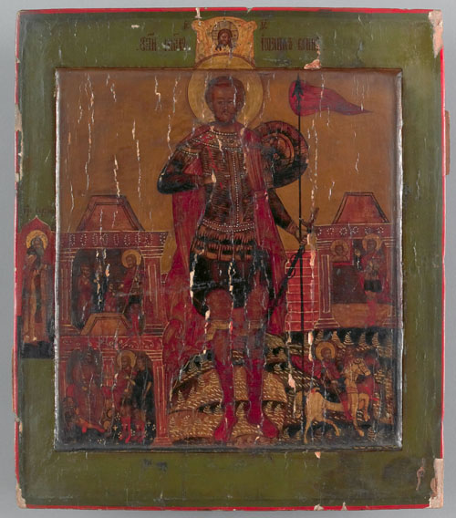 Appraisal: Russian oil on panel icon th c x