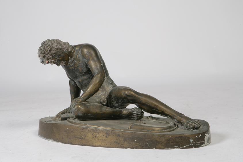 Appraisal: B BOSCHETTI A BRONZE SCULPTURE The Dying Gaul on an