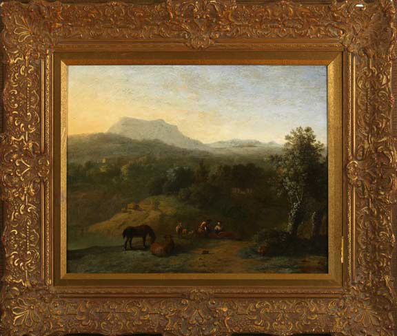 Appraisal: Manner of Frederick de Moucheron Dutch - Italianate Landscape with