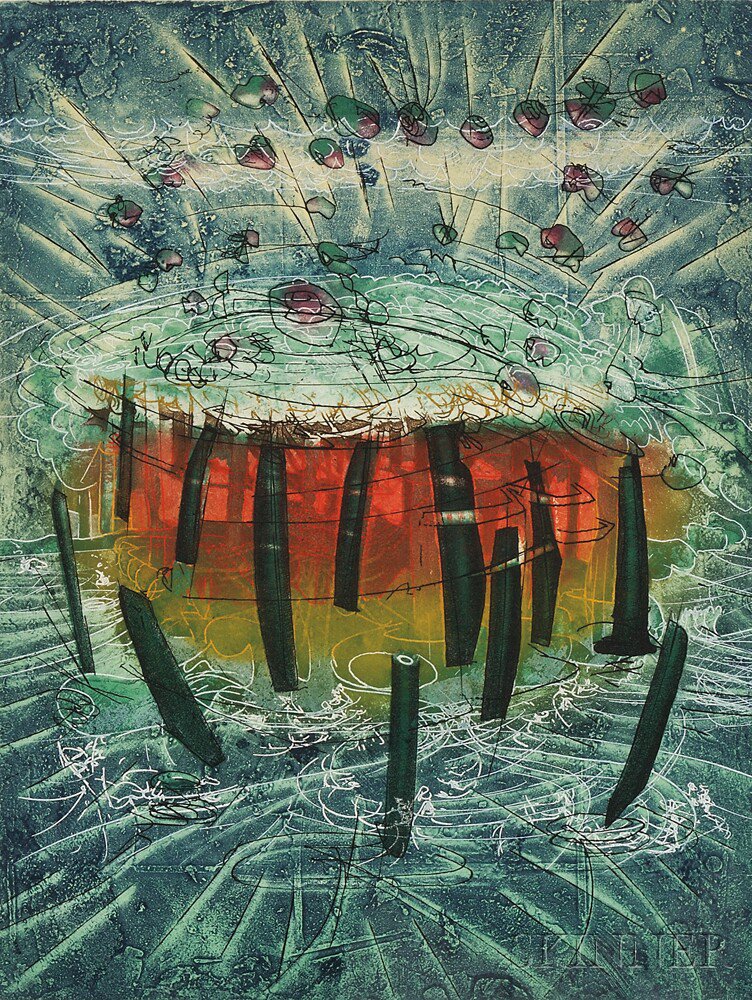 Appraisal: Roberto Matta Chilean - Il Explose - from HOM'MERE III