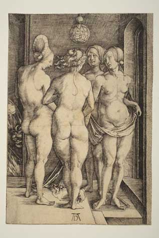 Appraisal: ALBRECHT D RER Four Naked Women Engraving x mm x