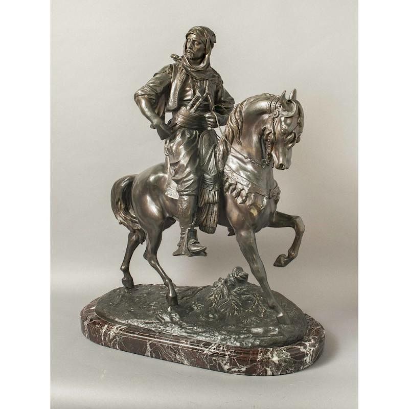 Appraisal: Antoine Barye Bronze Arab On Horseback Antoine Barye - bronze