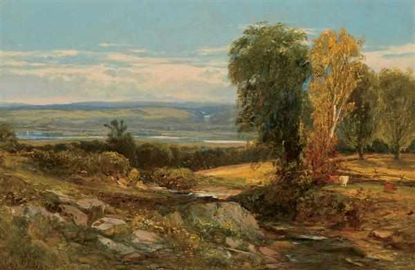 Appraisal: WILLIAM HART American - ''Hudson River Landscape'' oil on canvas