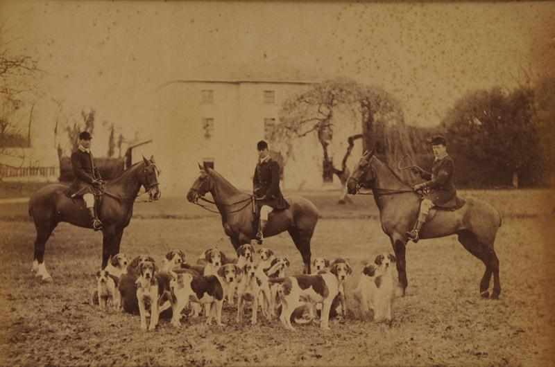 Appraisal: UNKNOWN EAST GALWAY HOUNDS - Toned albumen print The East