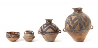 Appraisal: Four Painted Pottery Vessels Four Painted Pottery Vessels NEOLITHIC PERIOD