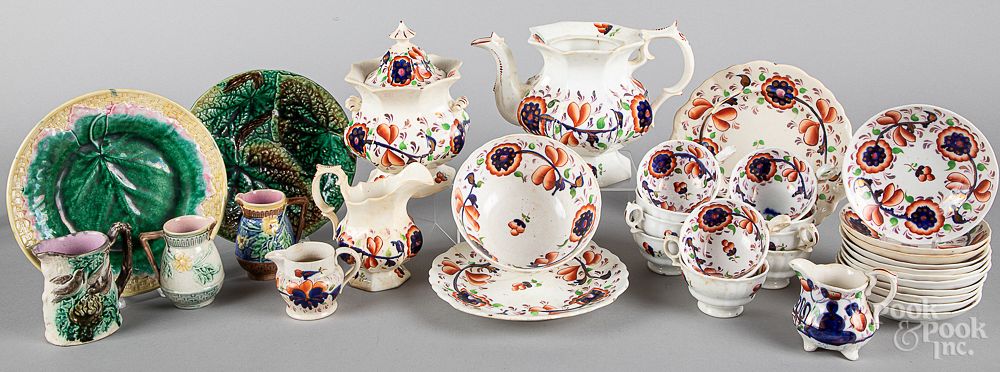 Appraisal: Gaudy Welsh porcelain etc Gaudy Welsh porcelain together with five