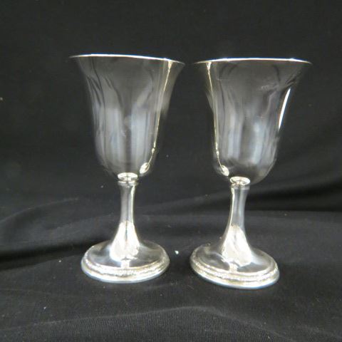 Appraisal: International Prelude Sterling Silver Goblets heavy excellent no monograms P-