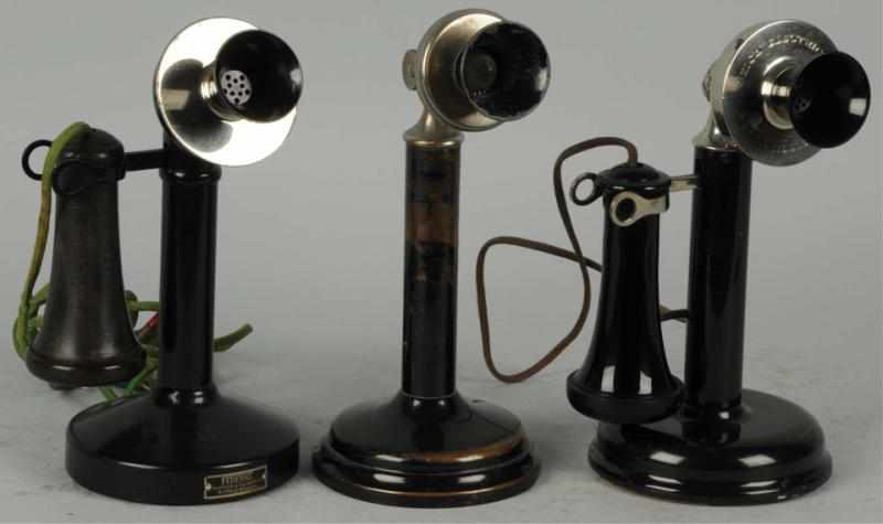 Appraisal: Lot of Manual Candlestick Telephones Circa first is unknown with