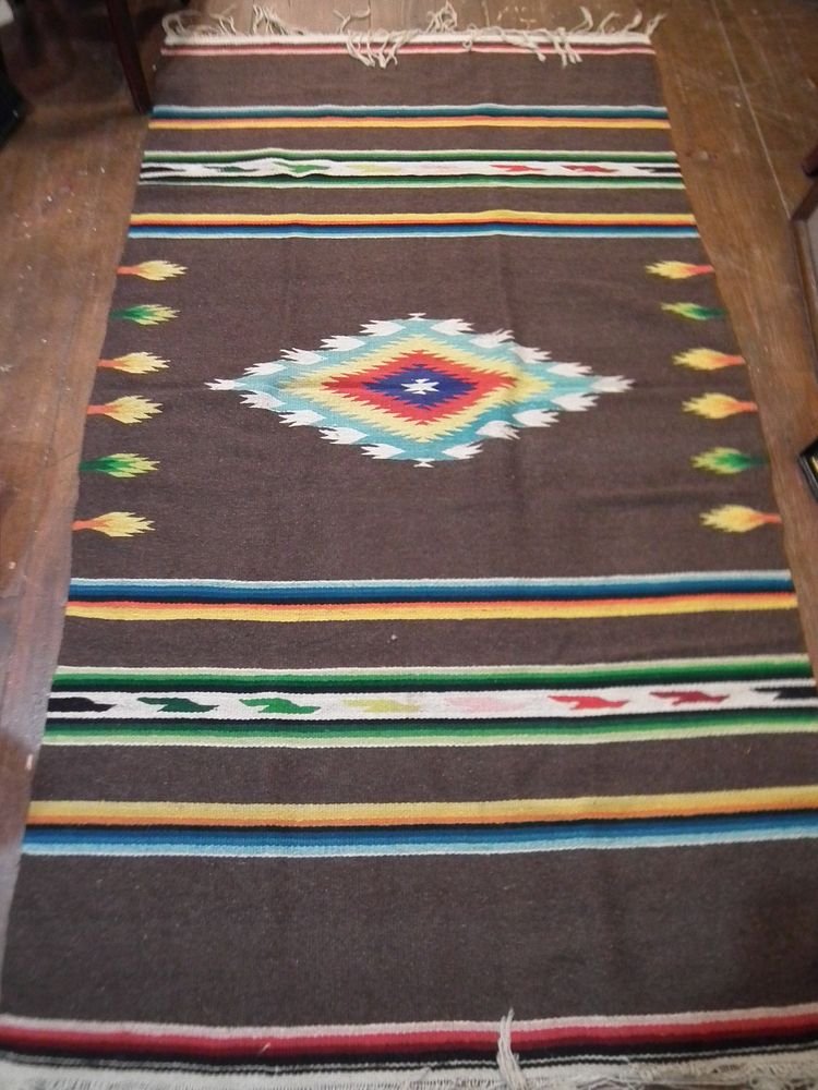 Appraisal: VINTAGE MEXICAN BLANKET Vintage Mexican blanket ft x ft inches