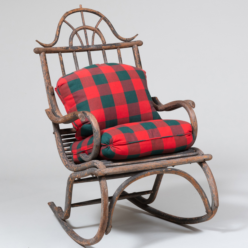 Appraisal: Rustic American Bentwood Rocking Chair x x in height of