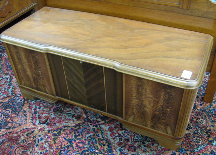 Appraisal: WALNUT AND CEDAR BLANKET CHEST American mid th century The