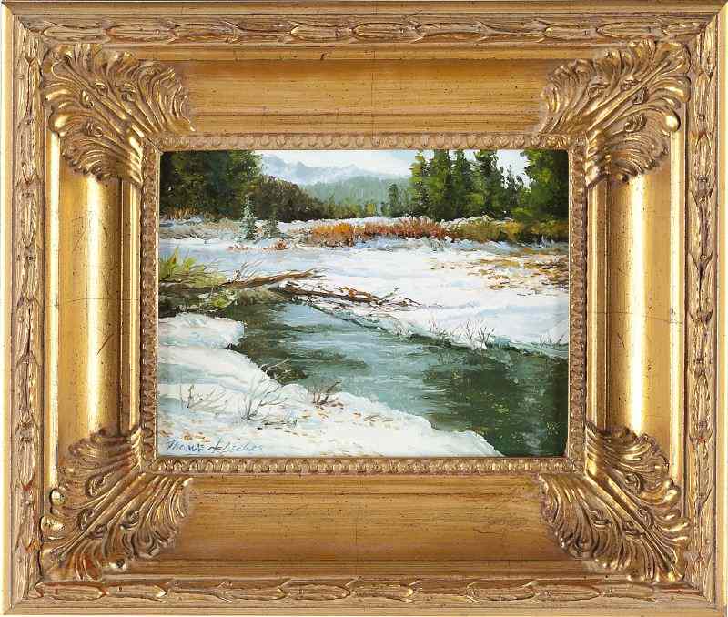 Appraisal: Thomas deDecker WY CO b ''Winter Stream''oil on board signed