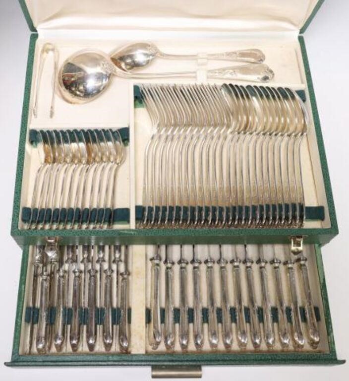 Appraisal: FRENCH SILVERPLATE FLATWARE SERVICE lot of French silverplate flatware service