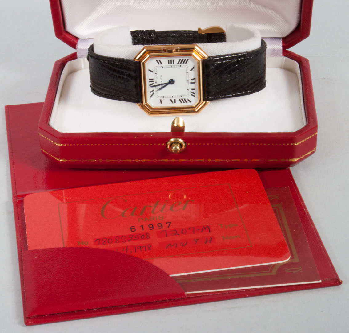 Appraisal: Cartier les must de Cartier K gold wrist watch marked