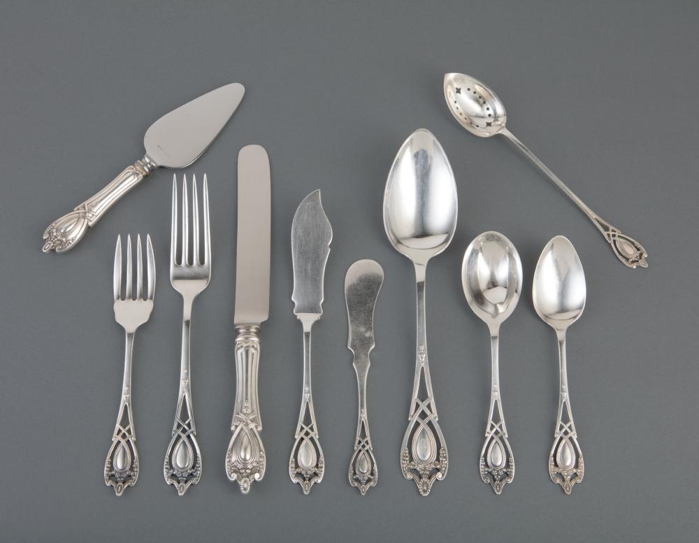 Appraisal: Lunt Monticello Pattern Sterling Silver Flatware Service pat incl each