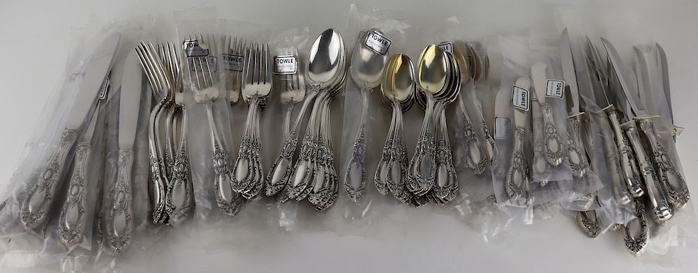 Appraisal: STERLING Towle King Richard Sterling Flatware Set Towle King Richard