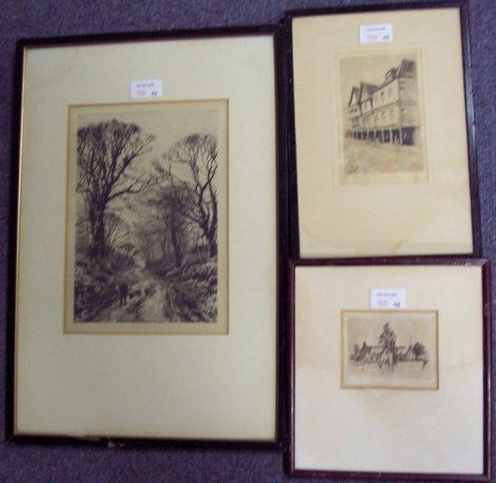 Appraisal: English SchoolDrover and Sheep on Country Laneetching cm x cm