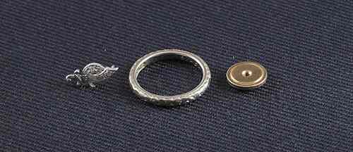 Appraisal: Platinum band size together with a Shriner's pin containing eight