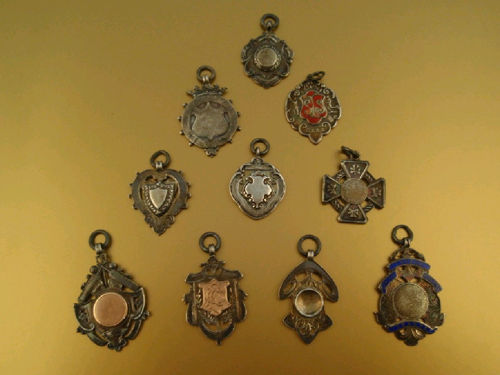 Appraisal: A small quantity of commemorative silver fobs