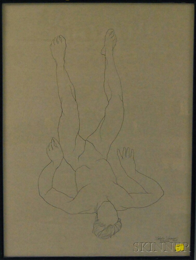 Appraisal: Hector Xavier Mexican - Desnudo Signed inscribed and dated Hector