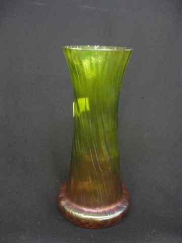 Appraisal: Loetz Art Glass Vase cranberry to emerald irridescent '' excellent