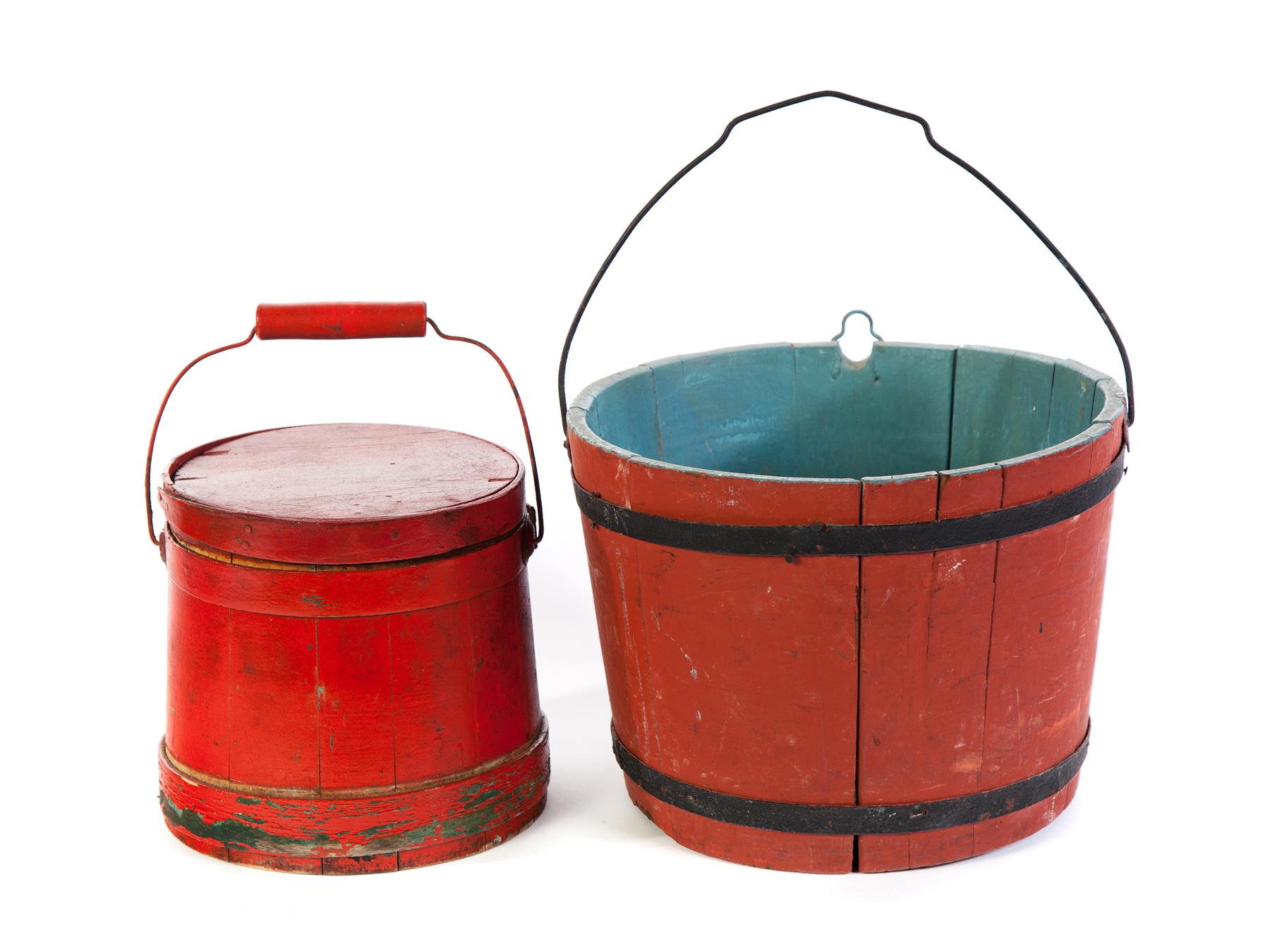 Appraisal: AMERICAN SAP BUCKET AND SUGAR BUCKET Second half- th century