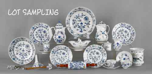 Appraisal: Meissen Blue Onion porcelain service th and th c approx