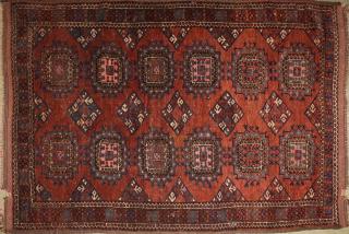 Appraisal: early th c Tekke Salor area rug with two rows