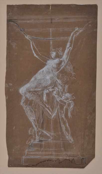 Appraisal: ALBERT-EARNEST CARRIER-BELLEUSE - TWO FEMALE NUDES Charcoal and white chalk