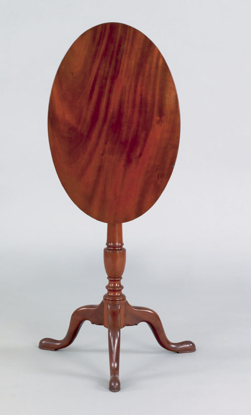 Appraisal: Pennsylvania Federal mahogany tilt top candlestand late th c the