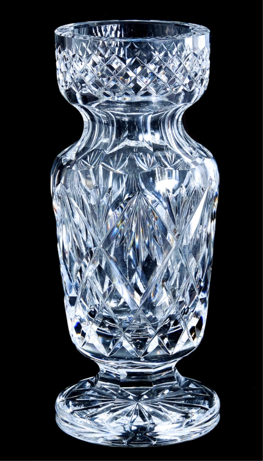 Appraisal: WATERFORD CRYSTAL VASE Waterford Crystal vase Acid etched Waterford on