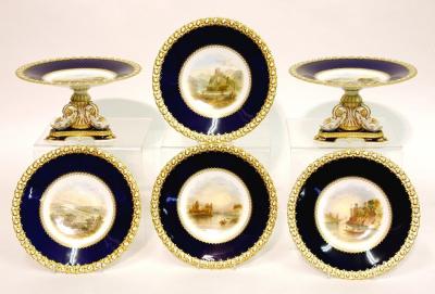 Appraisal: AN ENGLISH PORCELAIN PART DESSERT SERVICE comprising eleven plates and