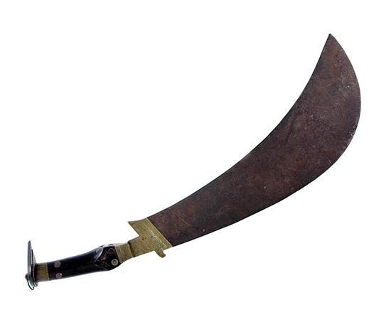 Appraisal: Indian scimitar th th century crescent shaped blade and plain