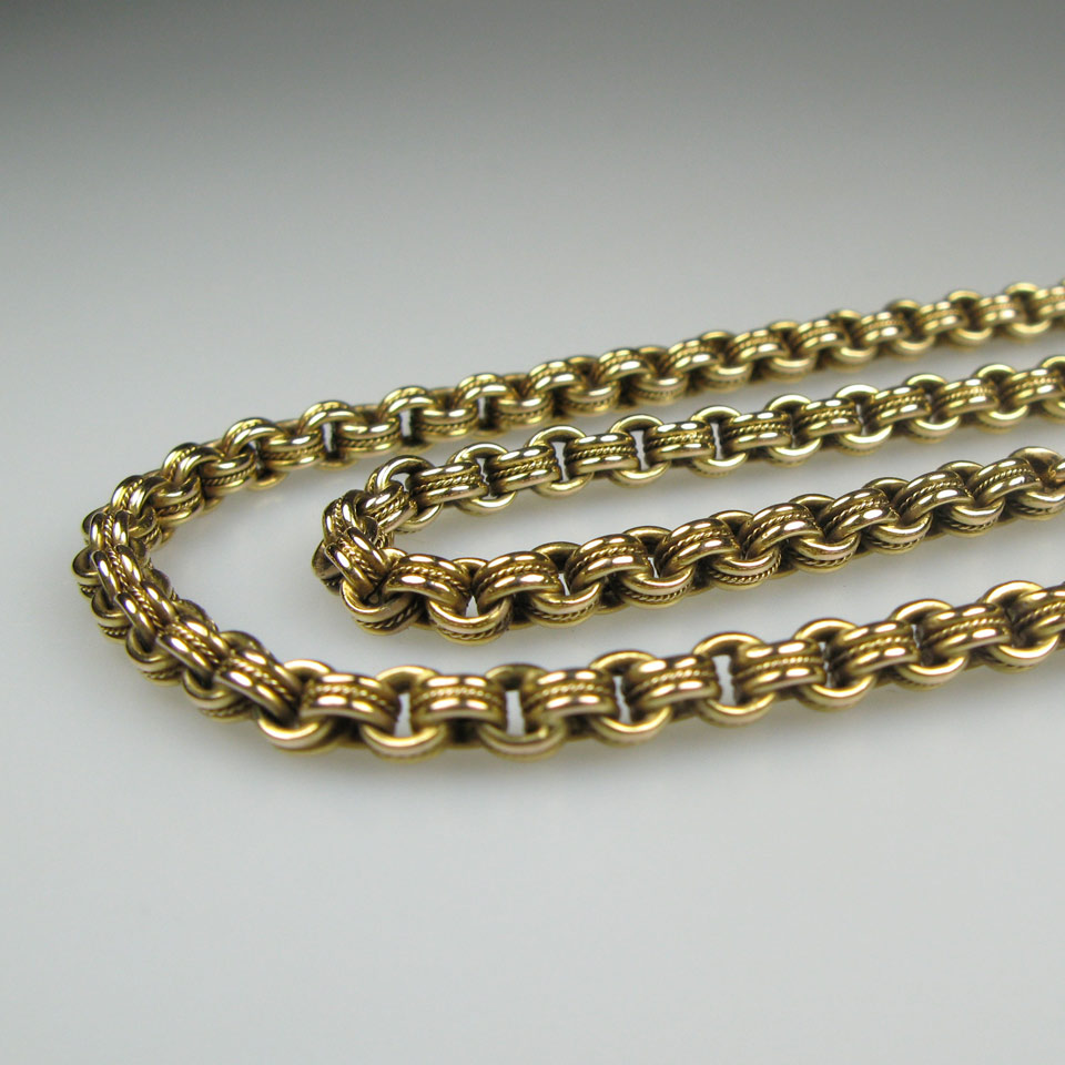 Appraisal: k Yellow Gold Circular Link Chain Length - cm