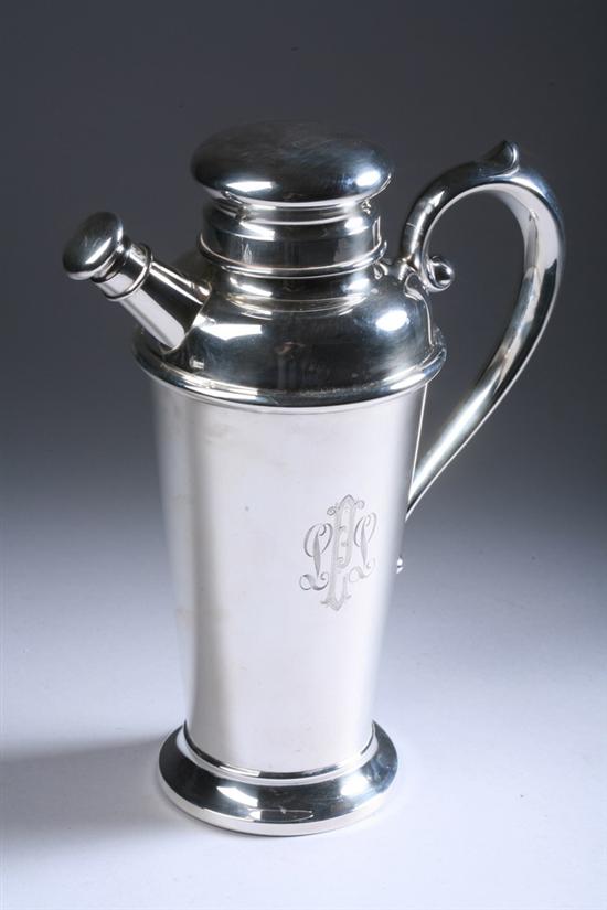 Appraisal: STERLING SILVER COCKTAIL SHAKER Manchester Silver Co Of typical form