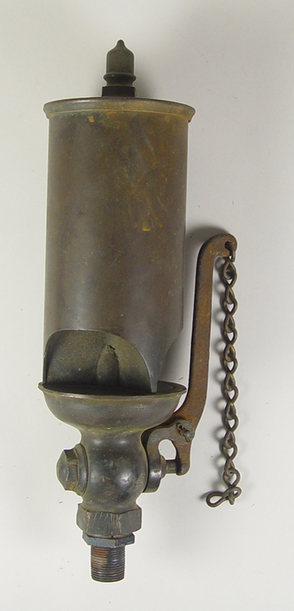 Appraisal: Brass Steam Whistle Three chambers with acorn finial and iron