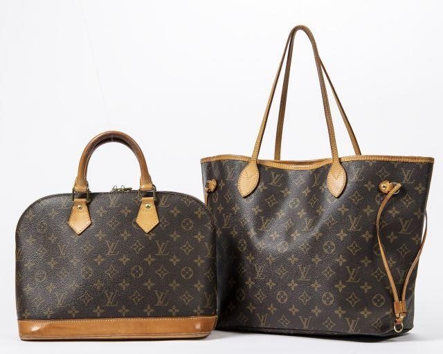 Appraisal: lot of Louis Vuitton bags including Neverfull PM tote bag